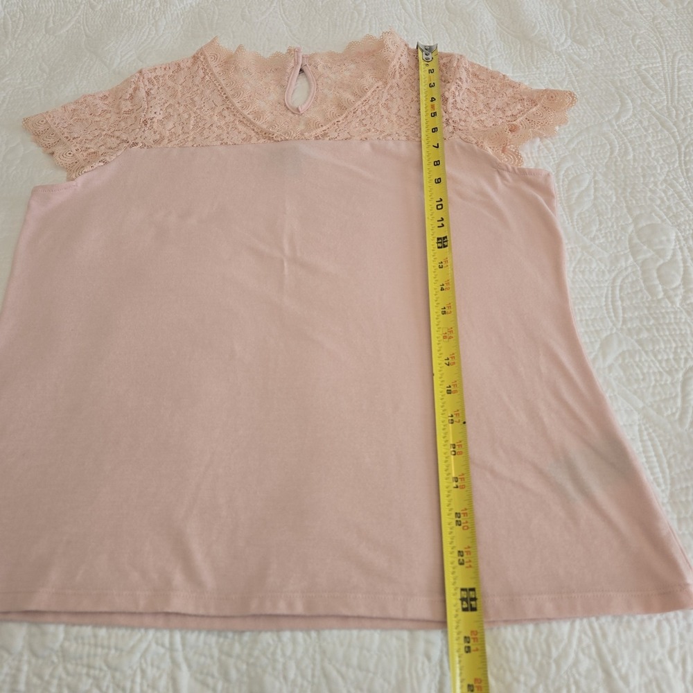 Simply Styled by Sears Lace Top Women  Petite XL Pink Balletcore‎ Fairy Boho - Picture 3 of 7